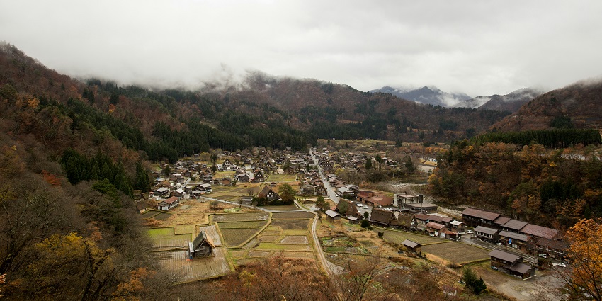 An aerial view of the silk village of Sualkuchi, a unique Guwahati picnic place.