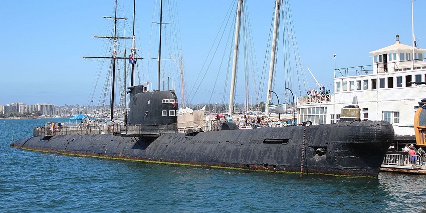 Scenic view of the beautiful Submarine museum near the Visakha Museum in Andhra Pradesh