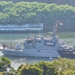 Scenic image of the beautiful and magnificent warship near submarine museum Vizag