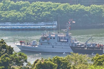 Scenic image of the beautiful and magnificent warship near submarine museum Vizag