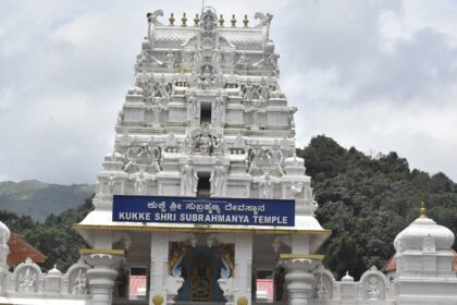 Kukke Subramanya Temple in Vijayawada, devotees exploring around the temple