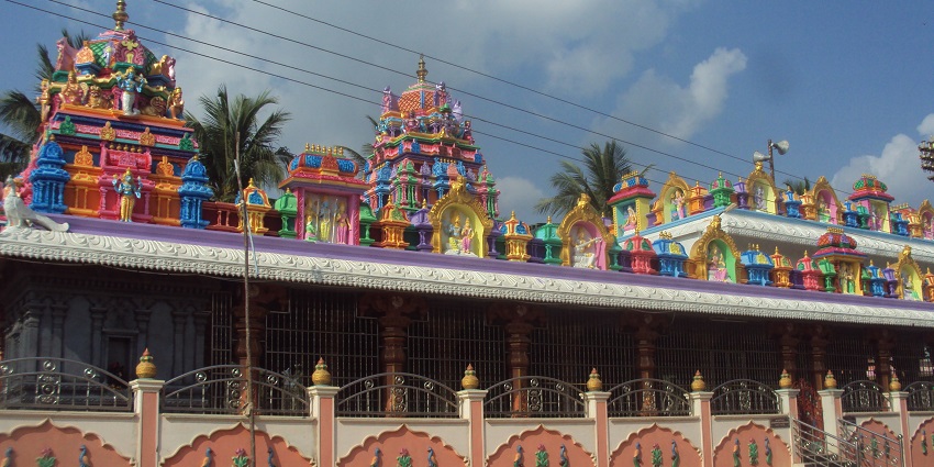 Subramanya Swamy Temple has the main deity as Lord Subrahmanya, accompanied by his consorts Valli and Devasena.
