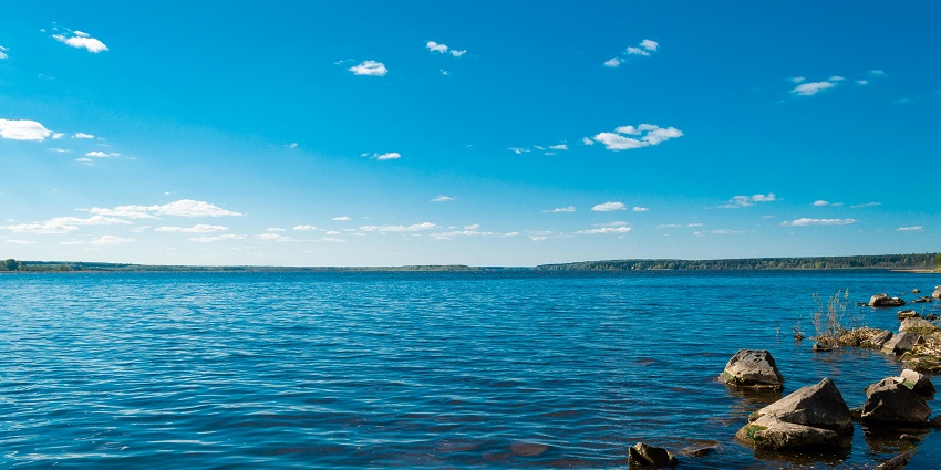A glimpse of the shimmering waters of the Sukhna Lake, a scenic abode in Punjab.