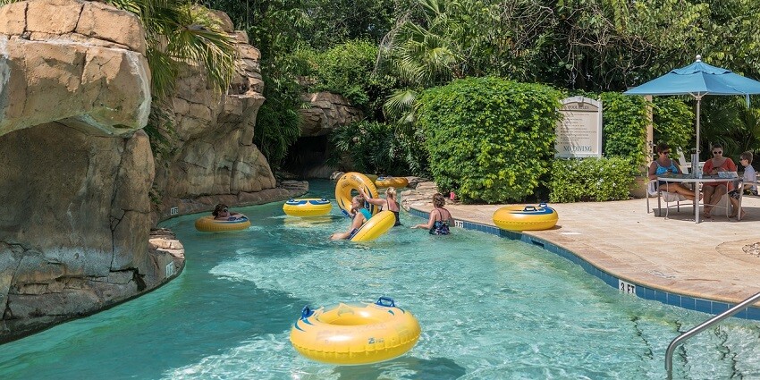 A thrilling water slide at Sunshine Resort and Water Park, perfect for family fun and adventure.