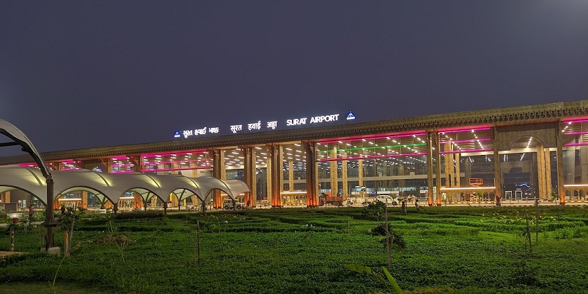 View of Surat International Airport New Terminal Building.