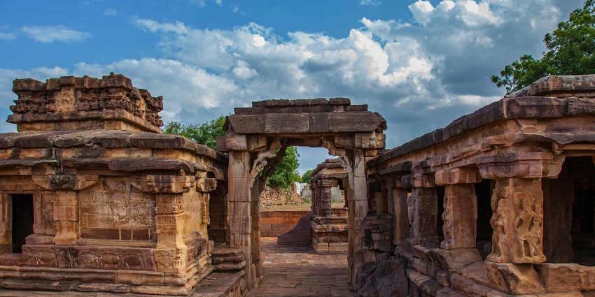 A view of Survaya Ki Garhi showcasing its ancient architectural beauty amidst nature.