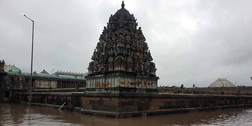 Snapshot of the Sacred waters of the iconic temple where people take dip on pilgrimage