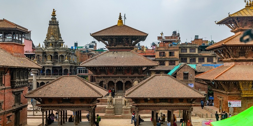 A view of Durban Square in Kathmandu, renowned for its traditional architecture.