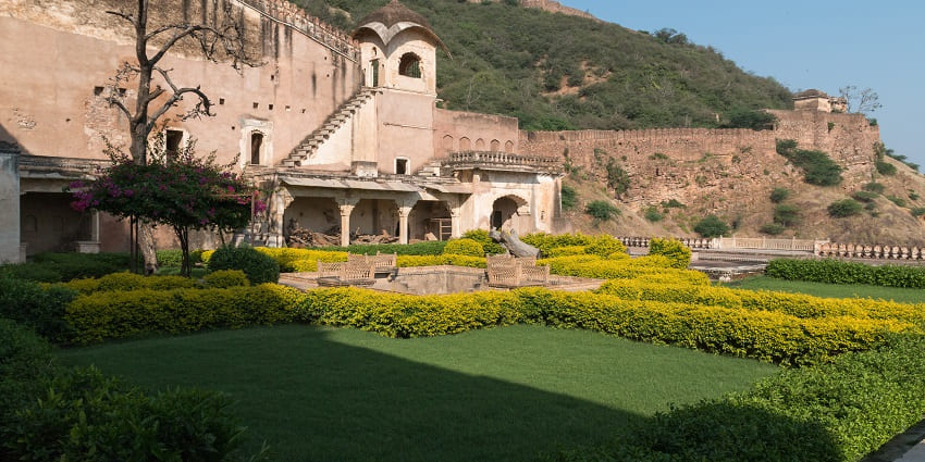 The fort wall of Taragarh in Ajmer, a unique attraction near Ajmer showcasing its historic and rugged structure