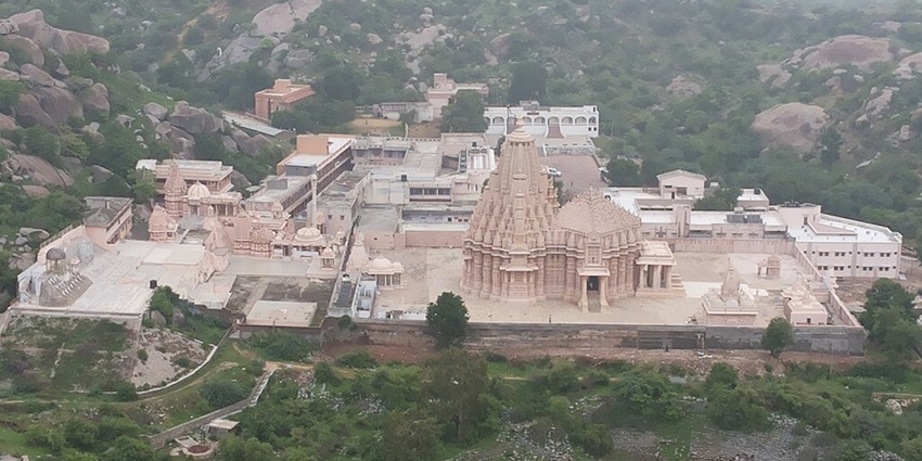 Aerial view of Gujarat Jain Temples.