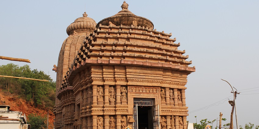 A panoramic view of a Hindu shrine, Tara Tarini Temple in Ganjam district