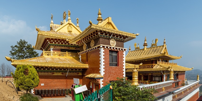 View of Tashi Yangtse monastery, a tranquil tourist attraction to visit in Bhutan in December