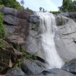 Telaga Tujuh Waterfalls, popularly called Seven Wells Waterfalls, falls in seven stages.