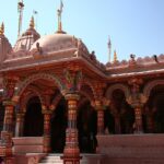 View of Shree Swaminarayan temple, one of the most famous temples in Ahmedabad