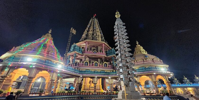 Panoramic view of the Shri Mahakaleshwara temple in Rajahmundry. Which is a scenic spiritual place to be