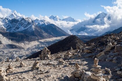 A breathtaking view of the Sagarmatha Everest Zone in Nepal, with majestic Himalayan peaks.