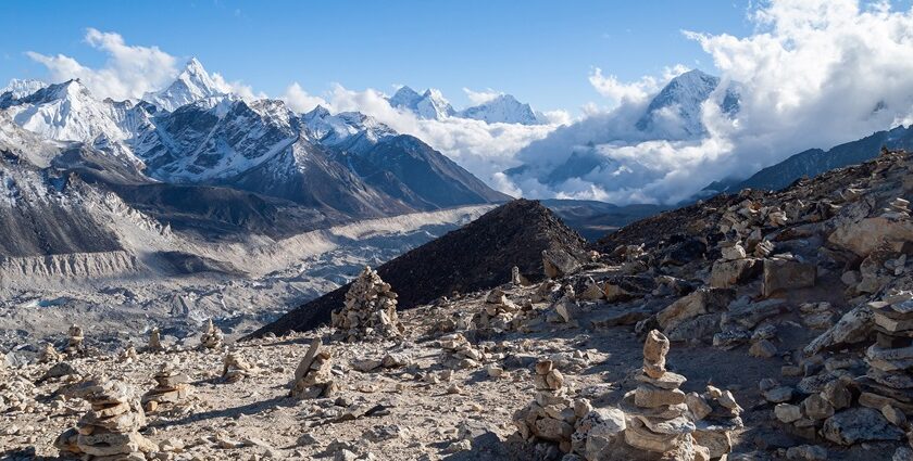 A breathtaking view of the Sagarmatha Everest Zone in Nepal, with majestic Himalayan peaks.