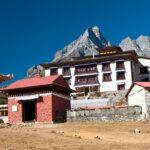 Tengboche monastery, a Buddhist monastery in the Khumbu region of the Himalayas in Nepal.