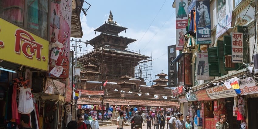 A stunning view of Thamel Marg, an essential location near Nepal Music Festival.