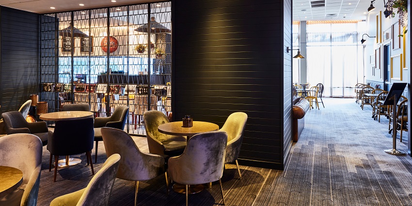 View of a beautiful lounge venue with elegant ambiance