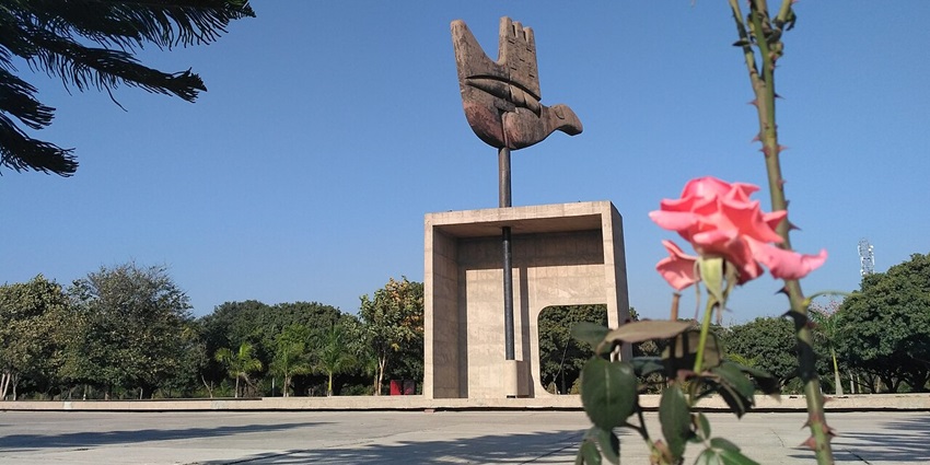 The Open Hand Monument is one of the best places to visit in Chandigarh with friends