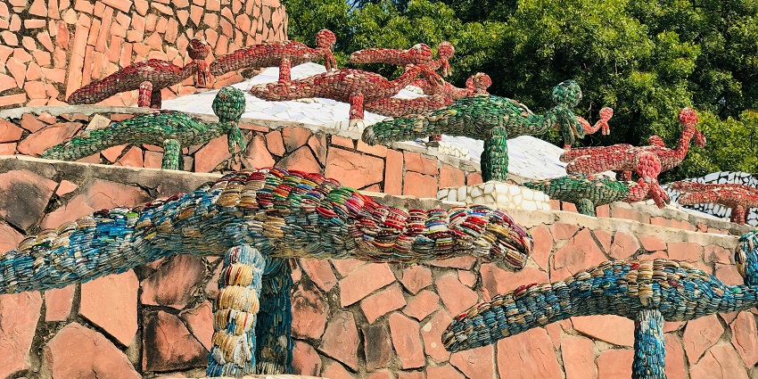 A glimpse of the famous Rock Garden, one of the best places to visit in Chandigarh.