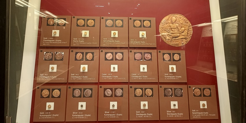 Display of coins inside the Singariya Coin Museum, one of the best Jodhpur museums to explore.