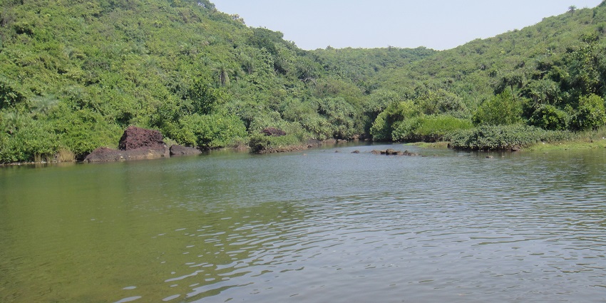 A view of the tranquil The Sweet Water Lake, one of the best places to visit in Arambol.