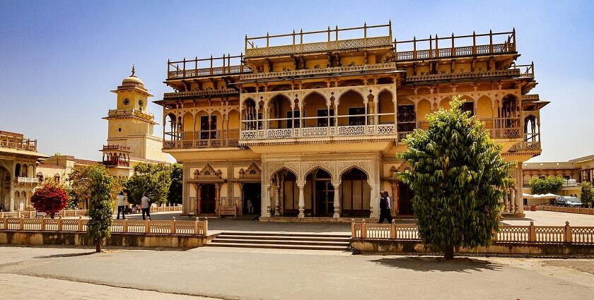 Traditional Rajasthani architecture, reflecting the cultural heritage of The Thar Heritage Museum.