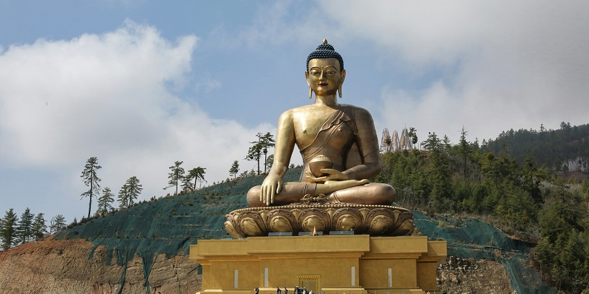 View of the Buddha Dordenma Statue, one of the top destinations to visit in Bhutan