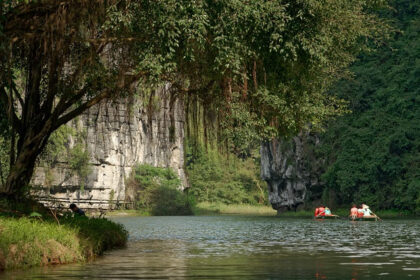 Scenic view of Trang An Landscape Complex, ideal for boat tours, the perfect thing to do in Ninh Binh.