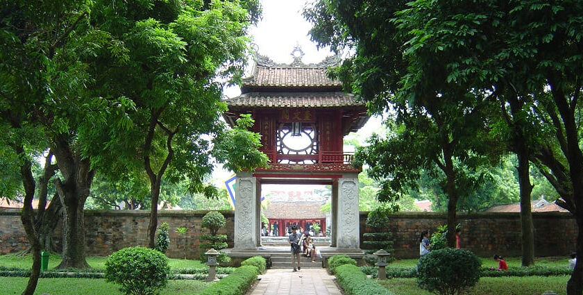 Witnessing Historic Temple of Literature in Hanoi, a symbol of Vietnam's educational heritage, is a must thing to do in Vietnam