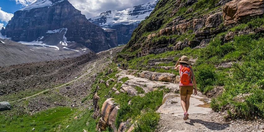 A glimpse of a person trekking through the rocky terrains of the Betla National Park.