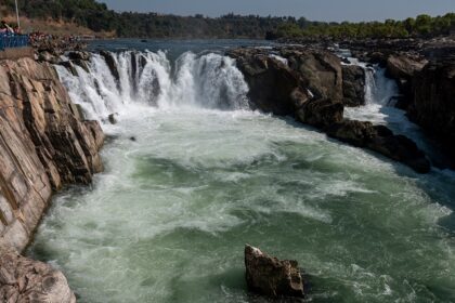 Scenic view of the Dhuandhar waterfalls, witnessing it is one of the best things to do in Jabalpur