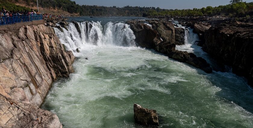 Scenic view of the Dhuandhar waterfalls, witnessing it is one of the best things to do in Jabalpur