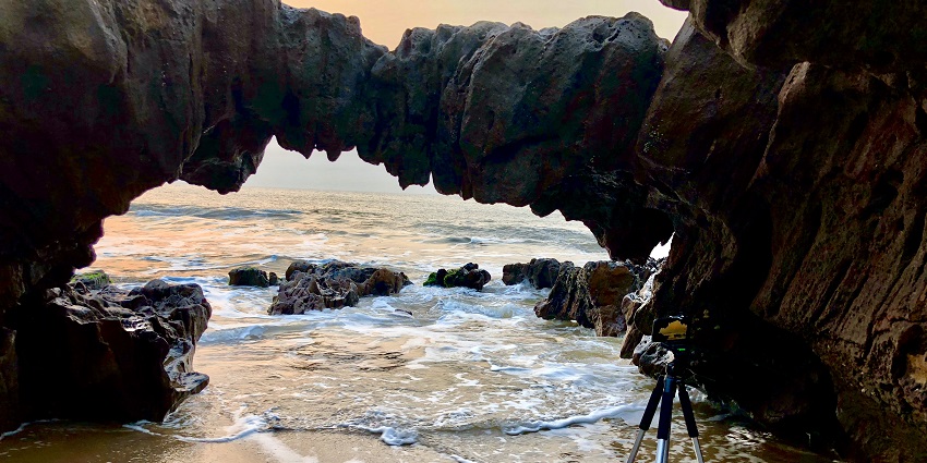 Thotlakonda Beach is one of the famous beaches in Vizag with rocky formations and high tides.