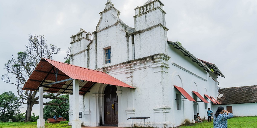 Snapshot of the Ghotihic style church which is located near the Colva Beach