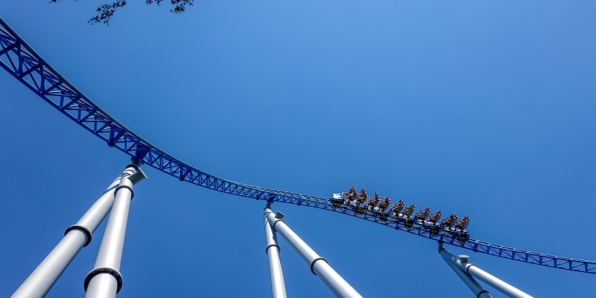 A slide at the Thunder Zone Amusement Park, one of the best theme parks in Chandigarh.