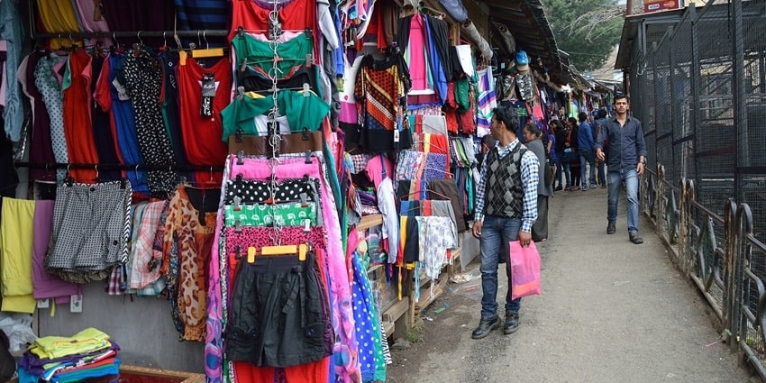 Snapshot of the Tibetan market having varieties of the products in the shops