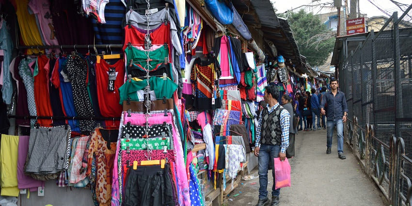 Image of a cultural Tibetan market near the Anjuna marketplace in Goa