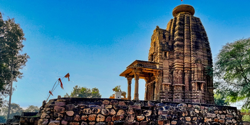 9th-century Sun Temple at Madkhera, richly carved east-facing structure—places to visit near gwalior
