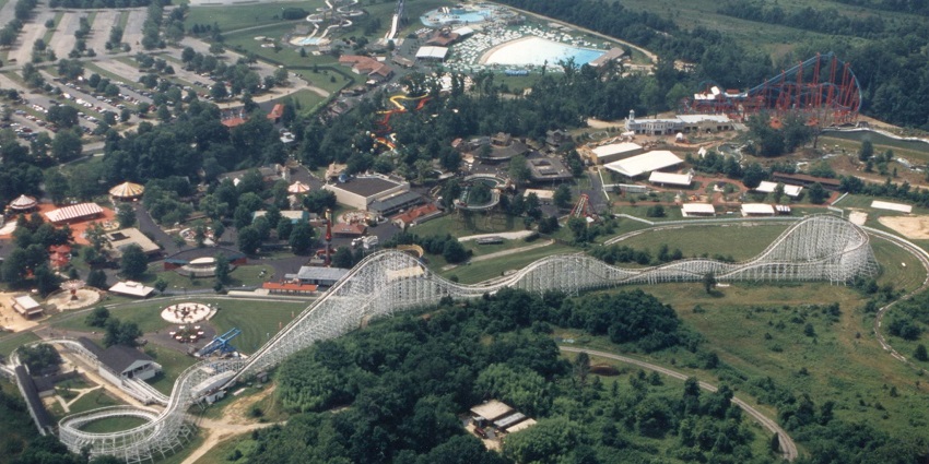 Aerial view of the Titos Adventure World which is one of the iconic adventure parks in Goa