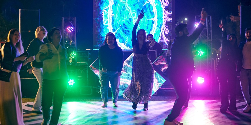 View of people dancing on the dance floor in the Tito nightclub