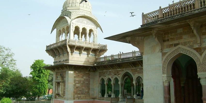 An old museum with beautiful architecture and stairs, a unique tourist place in Tonk, Rajasthan.