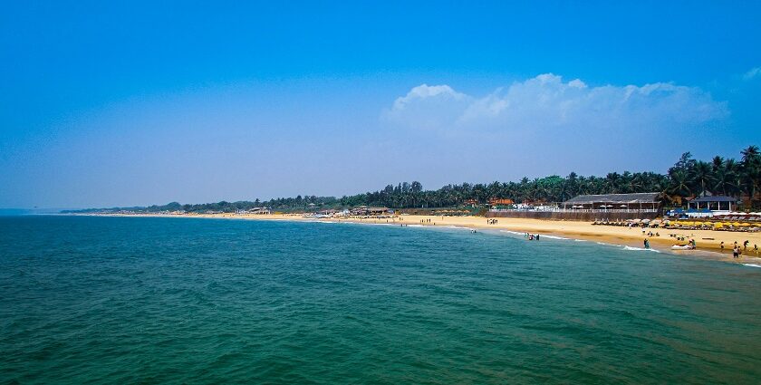 An image of an amazing and beautiful view from the historic Aguada Fort in Goa, India.