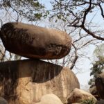 View of the the balancing rocks amidst lush greenery, one of the most unique places to visit in Jabalpur