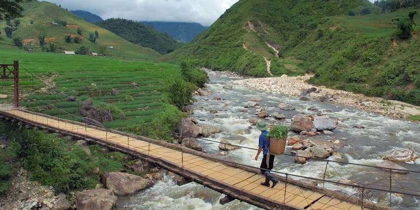 Lush terraced fields and mountains in Sapa are ideal for trekking and exploring ethnic cultures