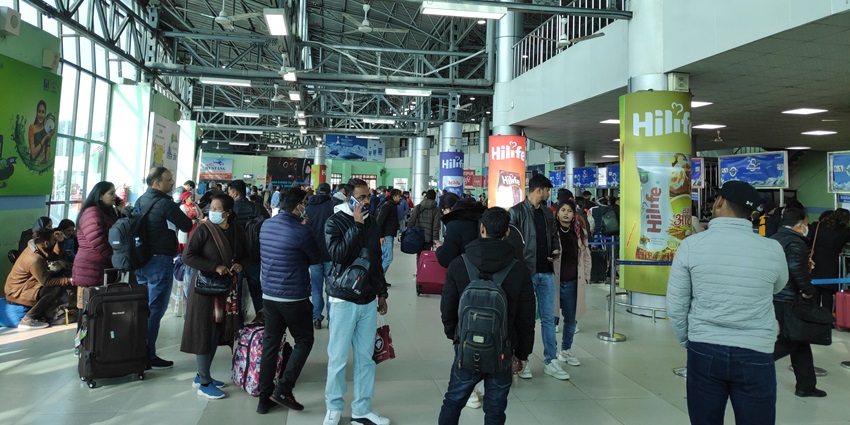 Tribhuvan International Airport is the main connecting link to reach the destination through air.