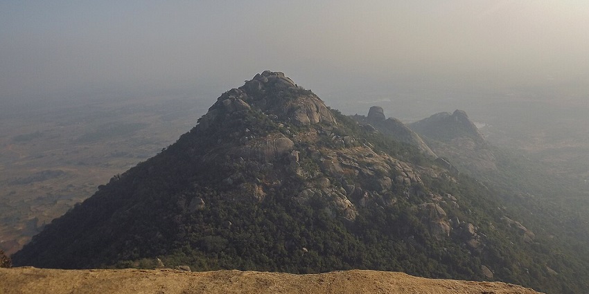 View from top of the Trikut Hill, one of the tourist attractions near Bhuvaneshwari Temple.