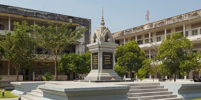 Tuol Sleng Genocide Museum in Phnom Penh, a site of historical and cultural significance in Cambodia